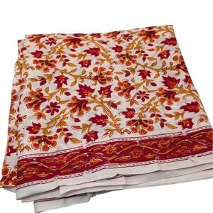 Quilt Craft Sewing Fabric Bordered Fall Color Orange Cotton Two and a Half Yards